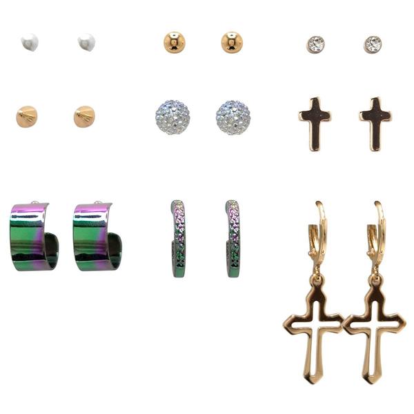 Ashley 9pr. Multi Style Earring Set