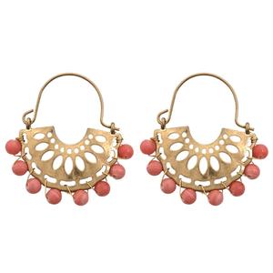 Ashley Cooper(tm) Gold-Tone Fan Earrings with Bead Accents