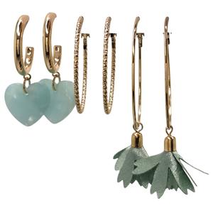 Ashley Cooper(tm) Gold-Tone 3pc. Hoop Earring Set