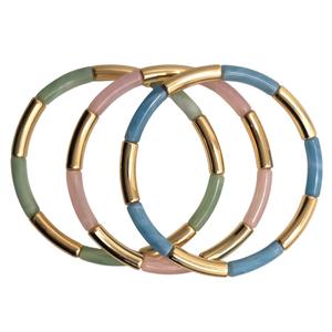 Ashley Cooper(tm) Pink/Mint Green 3pc. Stretch Bracelet Set