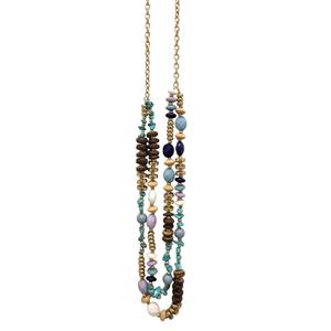 Ashley Cooper(tm) Gold-Tone Wood Bead 2-Row Necklace