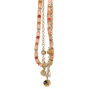 Ashley Cooper(tm) Gold-Tone Berry Tonal Bead 2-Row Necklace
