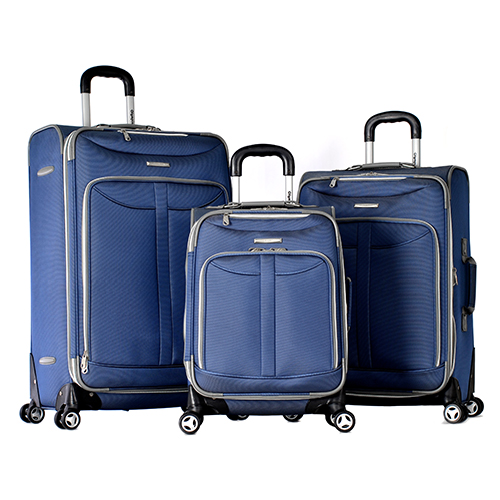 Olympia USA 3pc. Tuscany Spinner Luggage Set - Blue