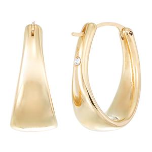 Evergold(tm) 14kt. Gold Over Resin Graduated Hoop Earrings