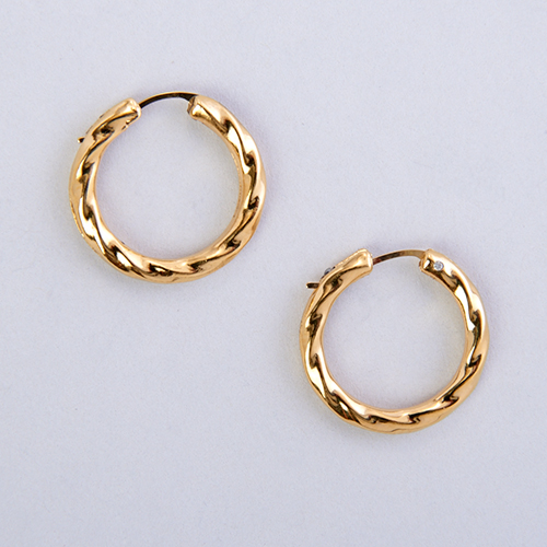 Evergold(tm) 14kt. Gold Swirl Hoop Earrings