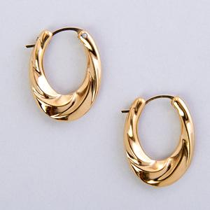 Evergold(tm) 14kt. Over Resin Gold Graduated Hoop Earrings