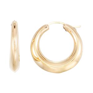 Evergold(tm) 14kt. Gold Over Resin Graduated Hoop Earrings