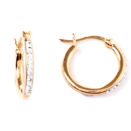 Candela 2pr. Sterling Silver & Gold Over Silver Hoops alternate view