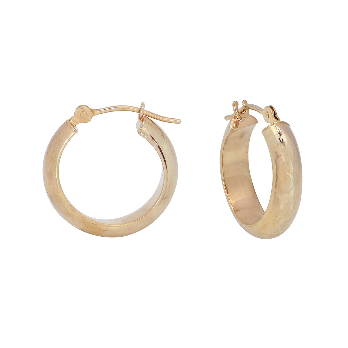 Candela 14kt. Yellow Gold Polished 18mm Hoop Earrings