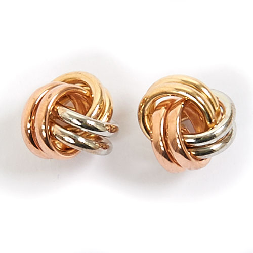 Candela Tricolor Love Knot Post Earrings