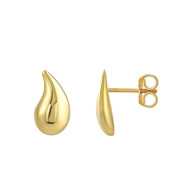 14kt. Gold Asymmetrical Teardrop Stud Earrings