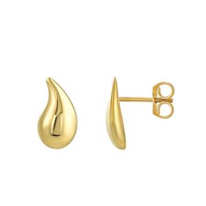 14kt. Gold Asymmetrical Teardrop Stud Earrings