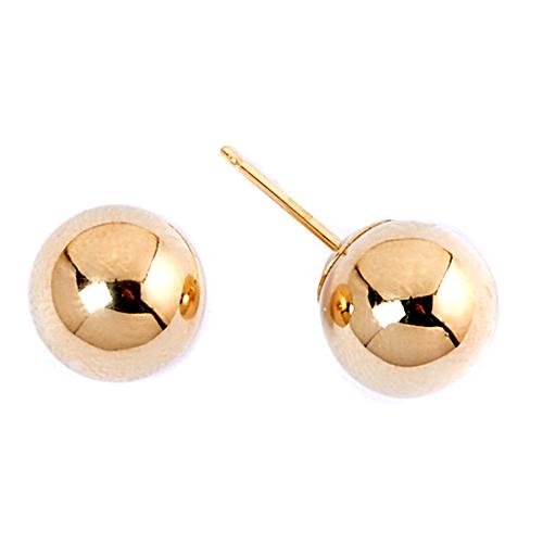 Candela Gold 14kt. 8mm Ball Earrings