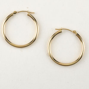 Candela 14kt. Yellow Gold 25mm Hoop Earrings