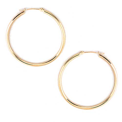 Candela 14kt. Yellow Gold Classic Hoop Earrings