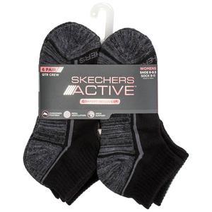 Womens Skechers 6pk. Terry Quarter Crew Socks alternate view