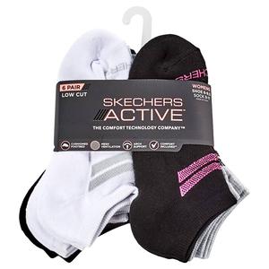 Womens Skechers 6pr. Half-Terry Low Cut Socks