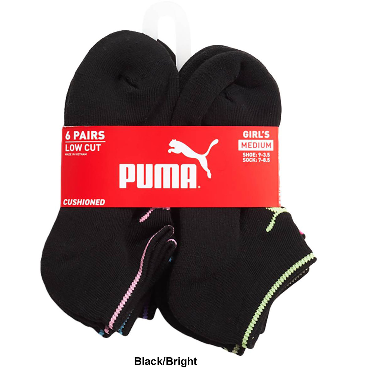 Girls Puma 6pk. Terry Low Cut Socks