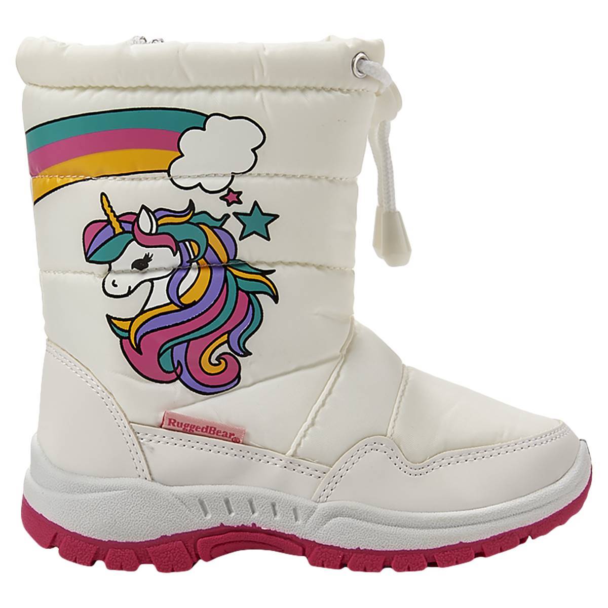 Girls Rugged Bear Unicorn Snow Boots