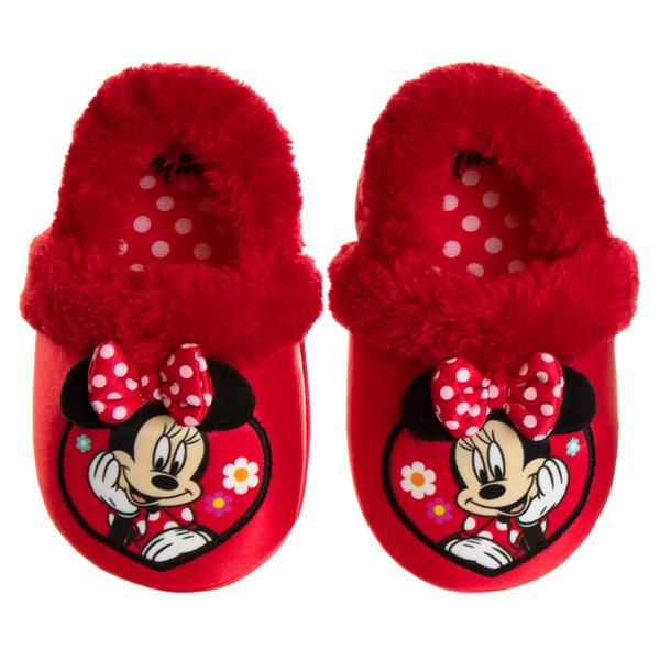 Little Girls Disney Minnie Mouse Dots Slippers alternate view