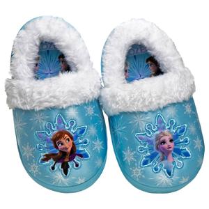 Little Girls Disney Frozen Elsa and Anna Snowflake Slippers alternate view