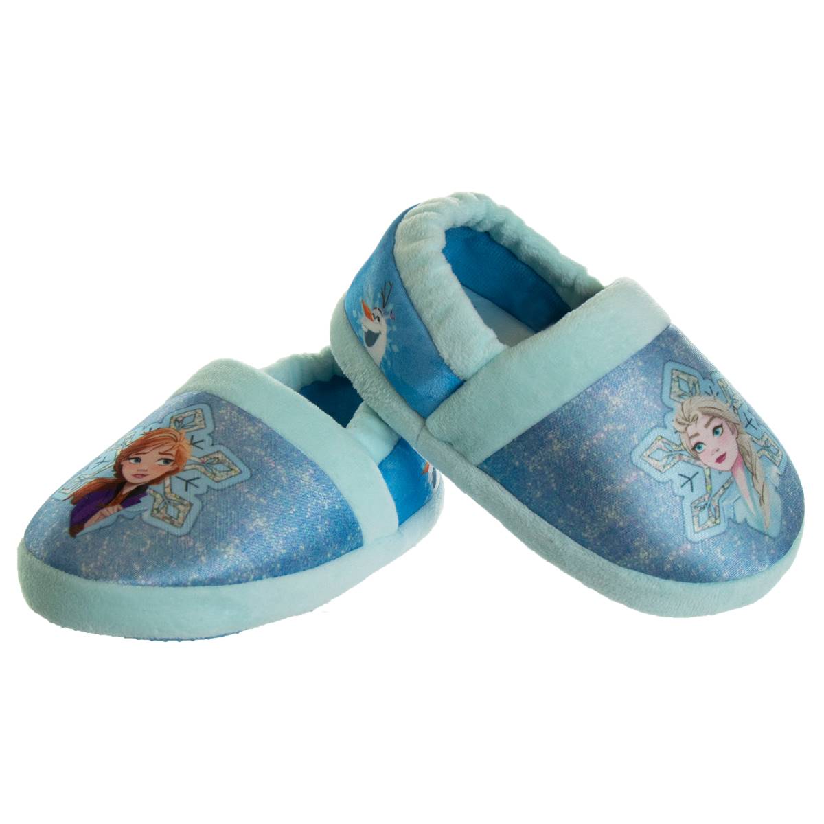 Little Girls Disney Frozen Anna, Elsa And Olaf Slippers