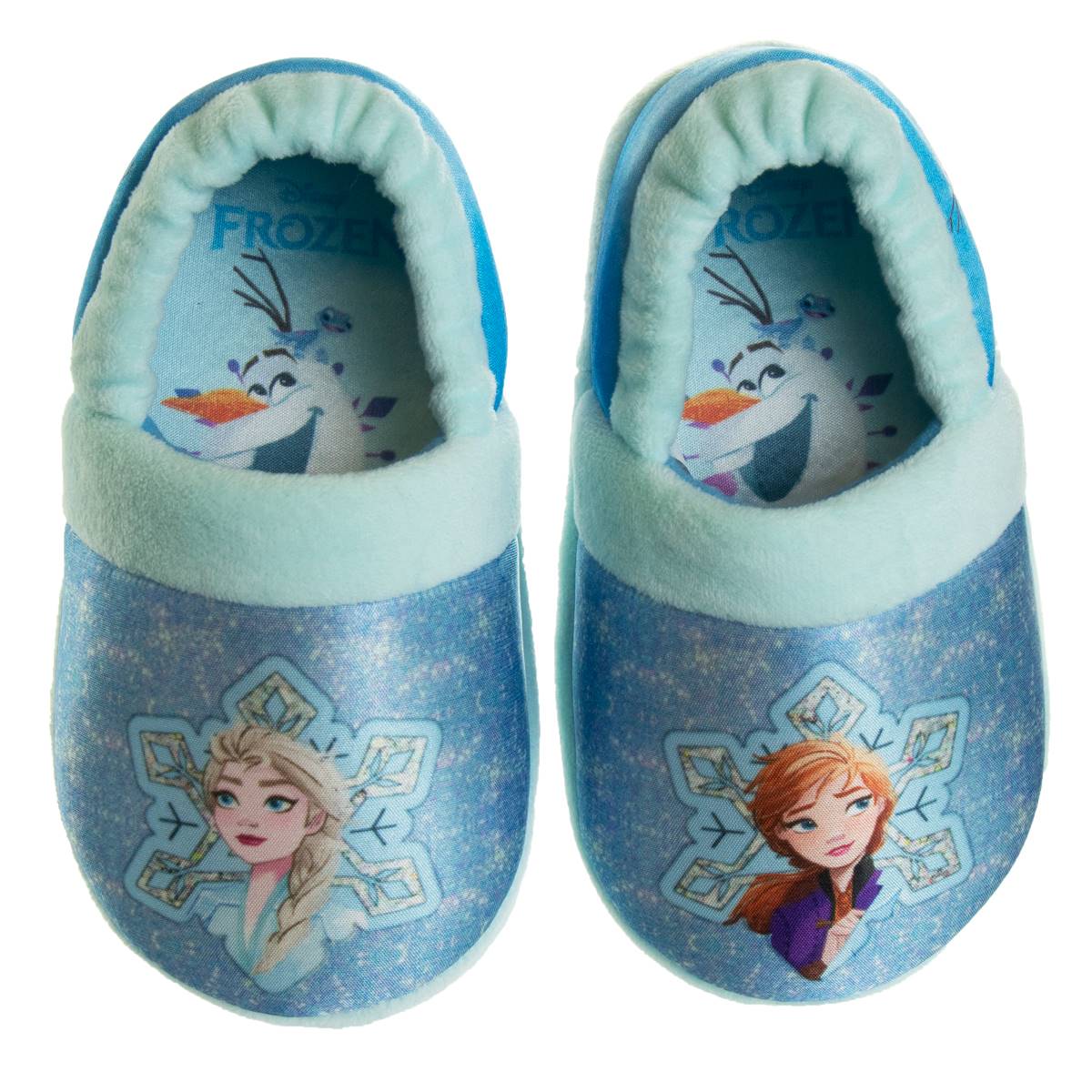 Little Girls Disney Frozen Anna, Elsa And Olaf Slippers