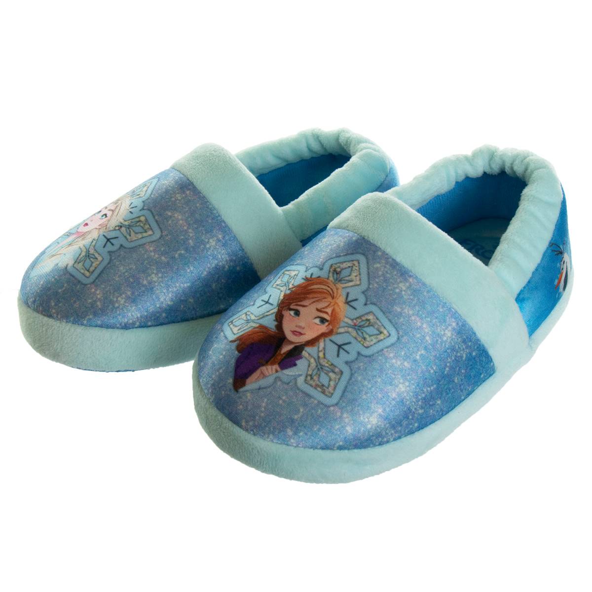 Little Girls Disney Frozen Anna, Elsa And Olaf Slippers