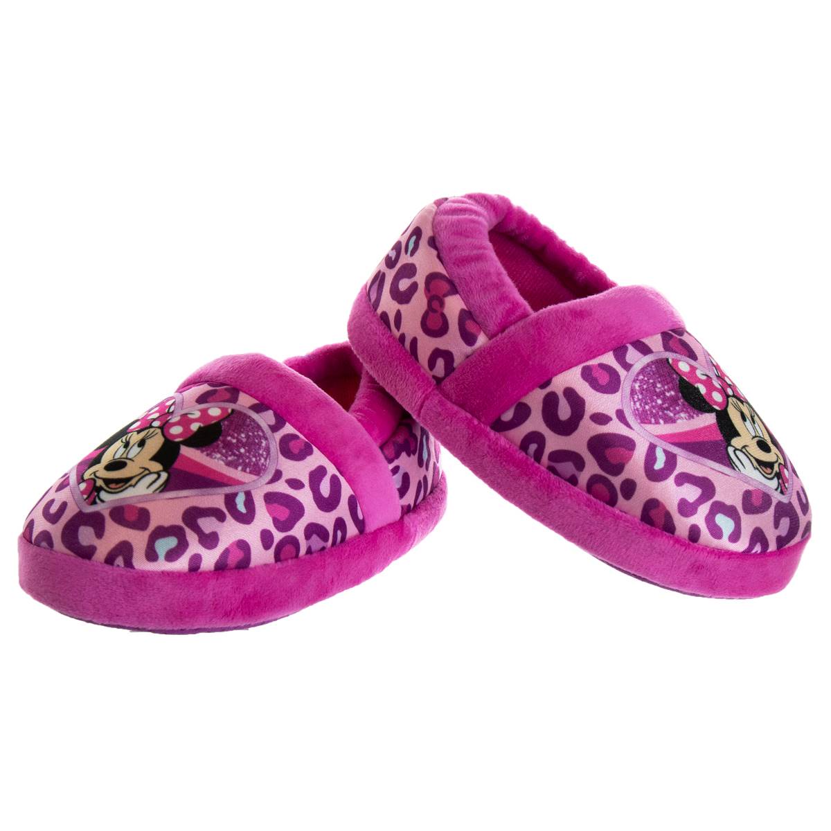 Little Girls Disney Minnie Mouse Leopard Slippers