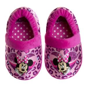Little Girls Disney Minnie Mouse Leopard Slippers alternate view