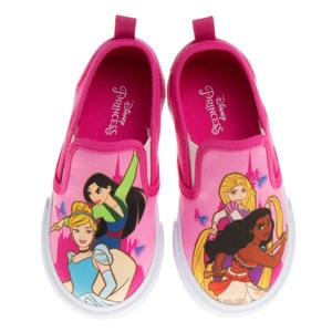 Little Girls Disney Princesses Slip-On Fashion Sneakers alternate view