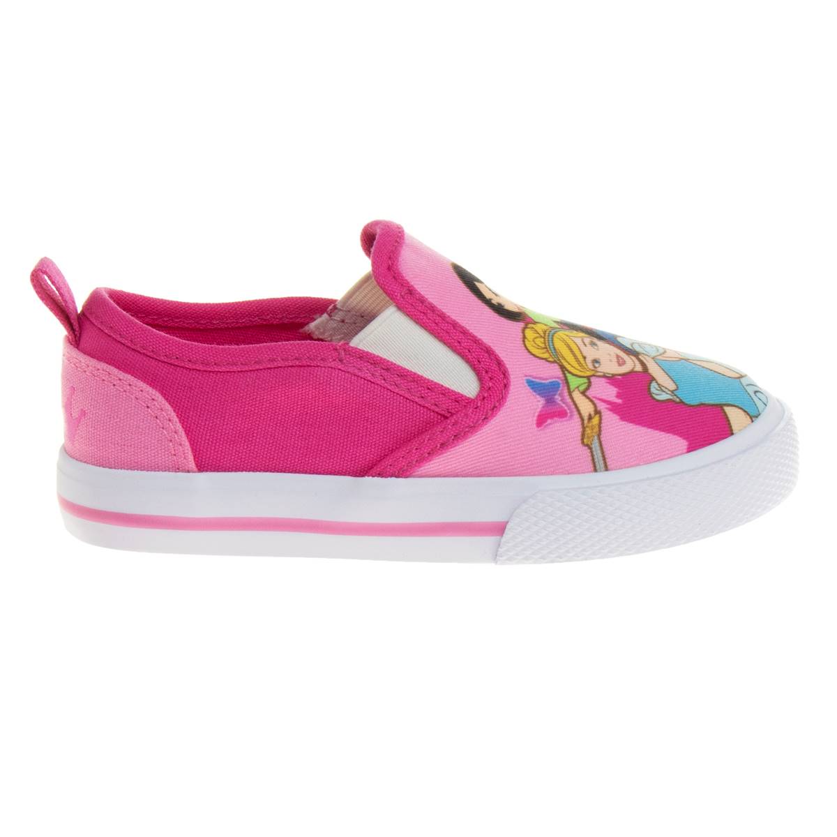 Little Girls Disney Princesses Slip-On Fashion Sneakers