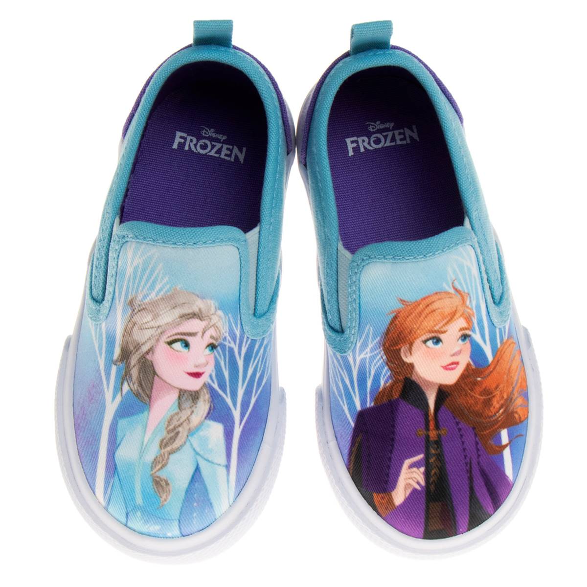 Little Girls Disney Frozen Elsa And Anna Slip-On Fashion Sneakers