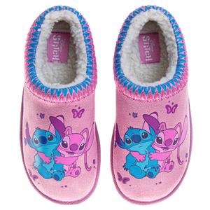 Little Girls Disney(tm) Cozy Stitch & Angel Plush Lined Slippers