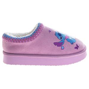 Little Girls Disney(tm) Cozy Stitch & Angel Plush Lined Slippers alternate view