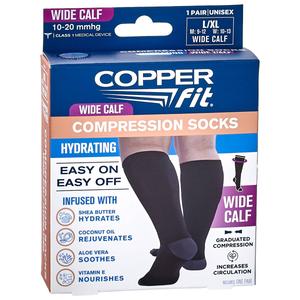 Womens Copper Fit Hydrate Compression Socks Wide Calf
