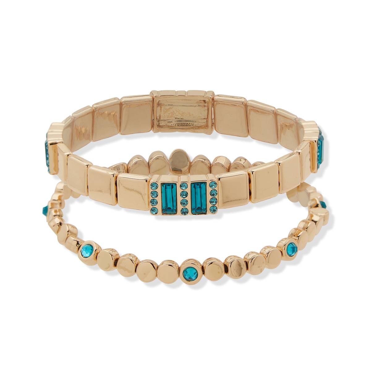 Nine West Gold Indicolite Stretch Bracelets - Set of 2