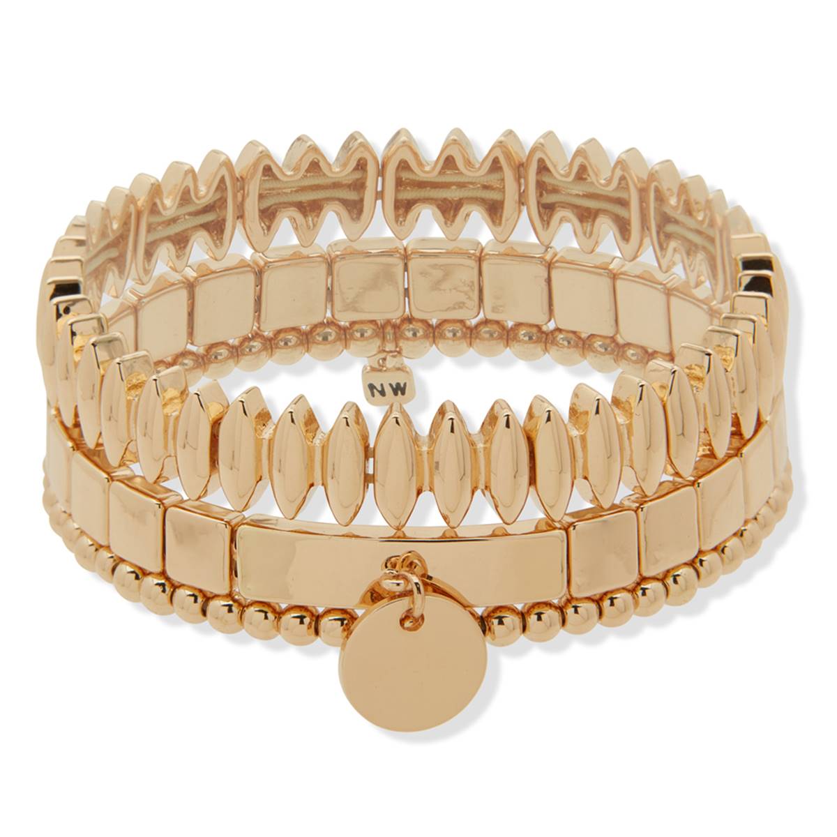 Nine West 3pc. Gold-Tone Beaded Stretch Bracelets