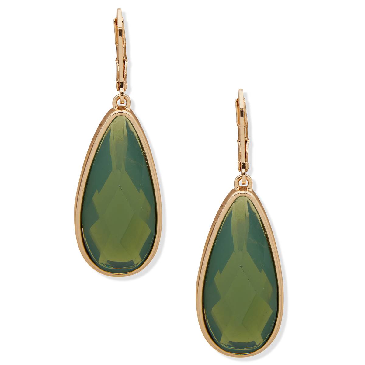 Nine West Gold-Tone Erinite Teardrop Leverback Earrings