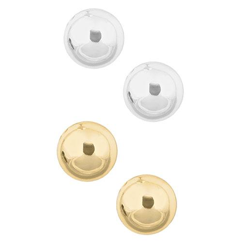 Nine West 2pr. Gold & Silver Stud Earrings Set