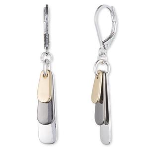 Nine West Tri-Tone Shaky Drop Earrings
