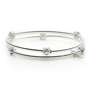 Nine West 2pc. Silver-Tone & Crystal Stretch Bracelets