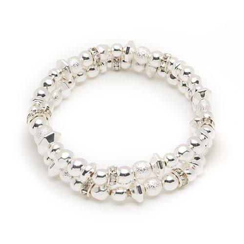 Nine West Silver-Tone & Crystal 2pc. Bead Bracelets