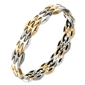 Nine West Tri-Tone Basketweave Stretch Bracelet