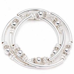 Nine West Silver-Tone Set of 3 Stretch Bracelets