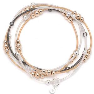 Nine West Tri-Tone 5 Row Stretch Bracelet