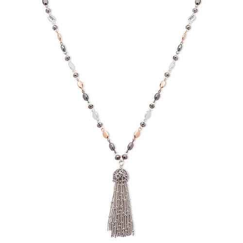 Nine West Tri-Tone 36in. Tassel Necklace