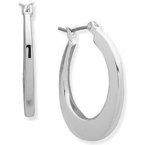 Nine West Hoop It Up Small Knife Edge Hoop Earrings
