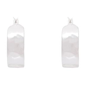 Nine West Polished Silver-Tone Wide Small Drop Earrings