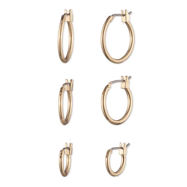 Nine West Gold Small 3pr. Hoop Earrings